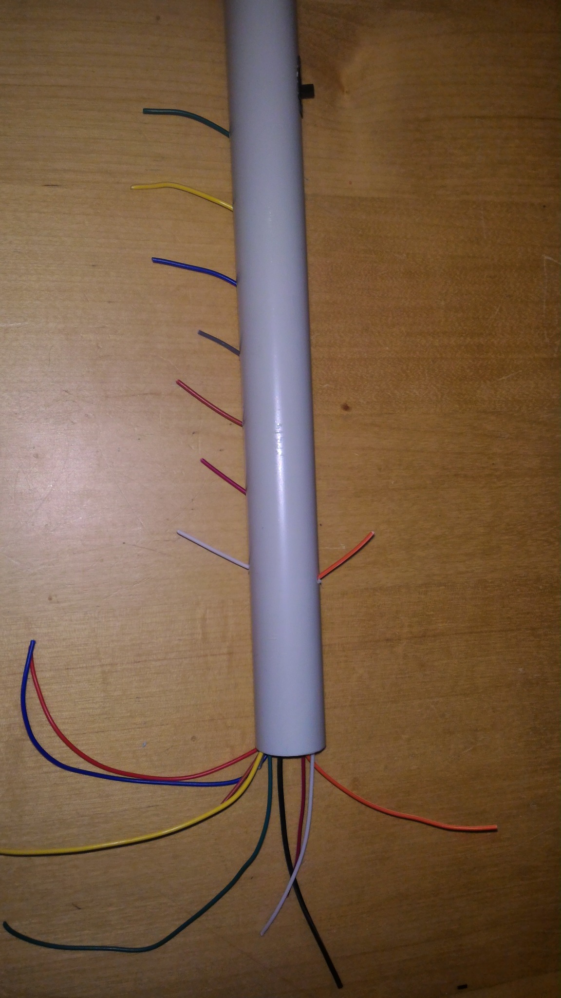 Sensor wires routed through the body