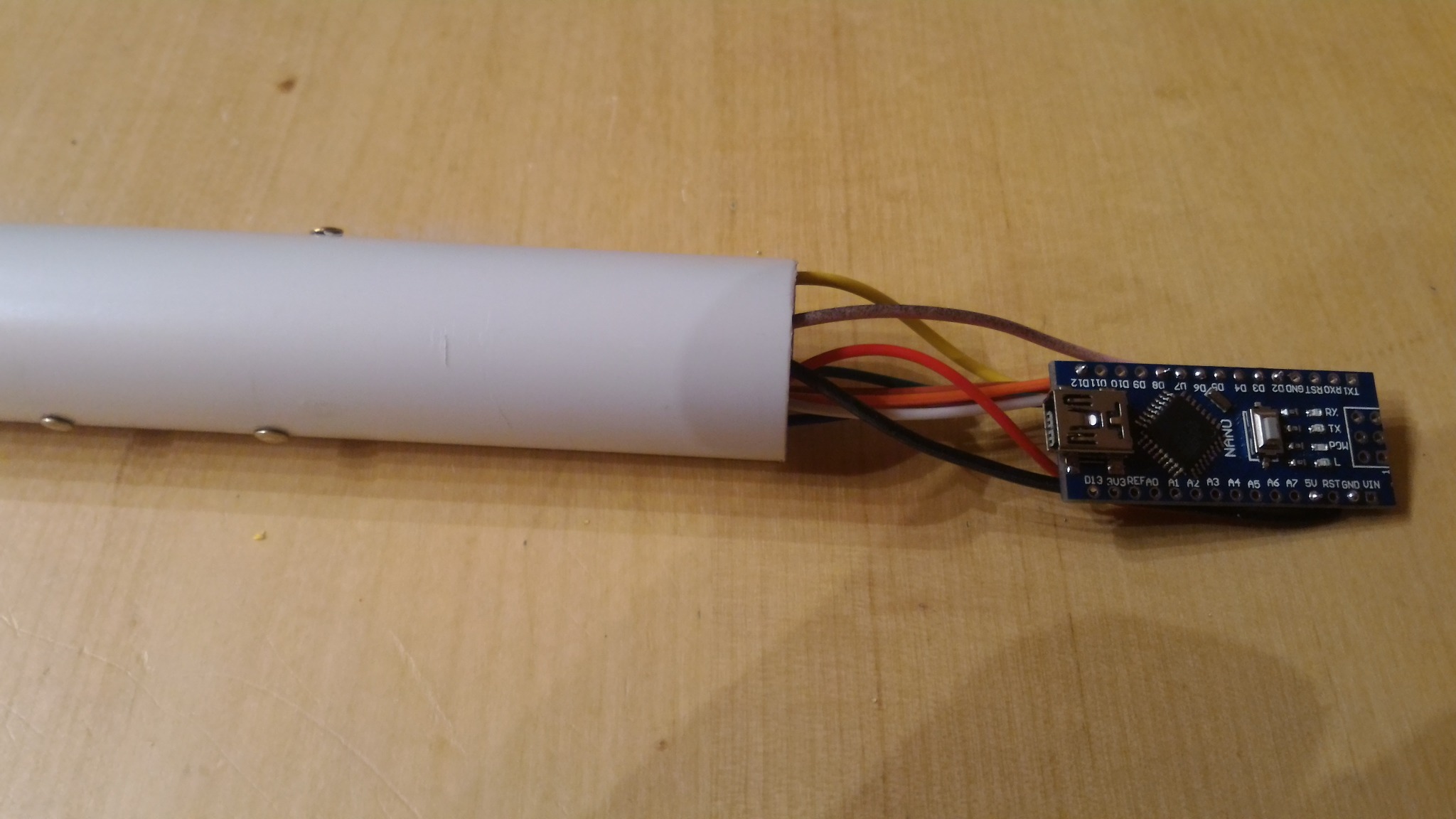 Finger-contact side complete, with the contact heads installed